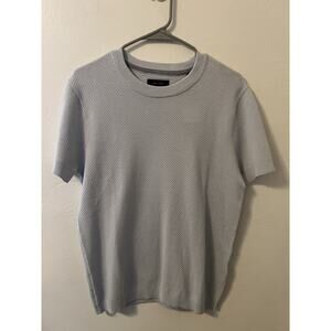 Porter & Ash Textured Knit Short Sleeve Sweater – Light Gray – Men’s Small – NWT